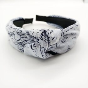 Karışık İnce Yazı Desenli Bulut Mavi Zara Taç