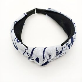 Karışık Yazı Desenli Mavi Zara Taç