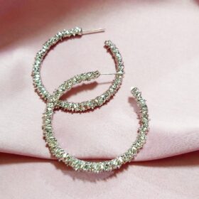 Tırtık Detaylı Spor Halka SilverKüpe