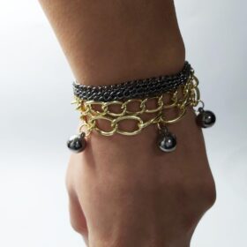 Metal Boncuk Detaylı Çoklu Spor Bileklik